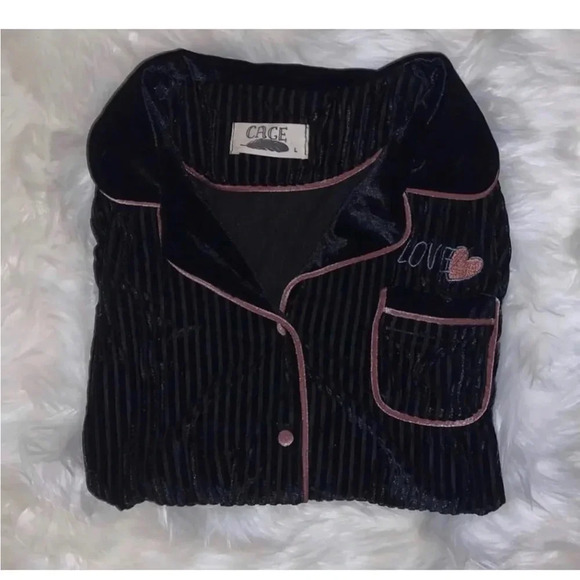 Velvet Button Up - Picture 1 of 3